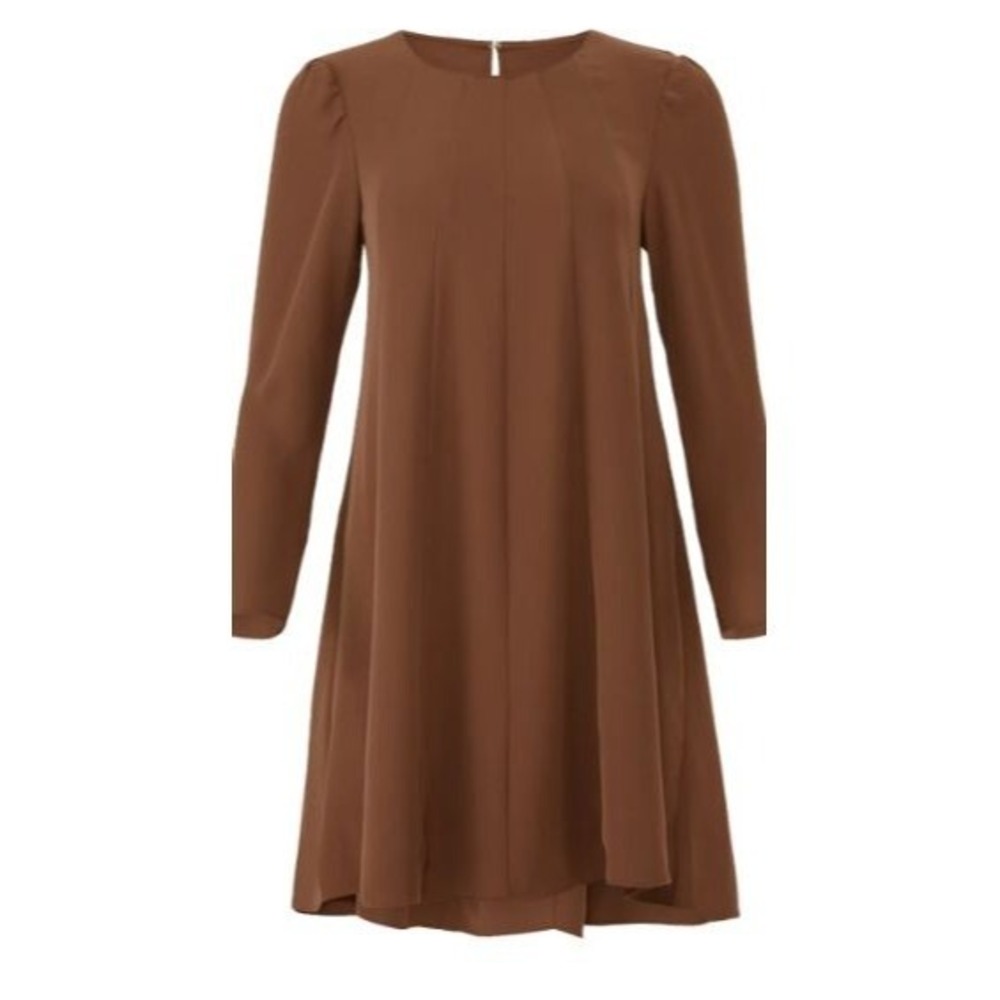 Amanda Uprichard New York‎ Brown Wendy Shift Mini Dress A-Line Size Medium Boho - Picture 3 of 10